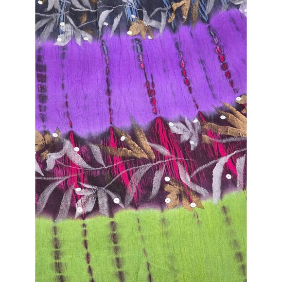 Riviera Sun Women's Multicolor Tie Dye Short Sleeve Dress Sequins Free Plus NWT - Picture 5 of 10